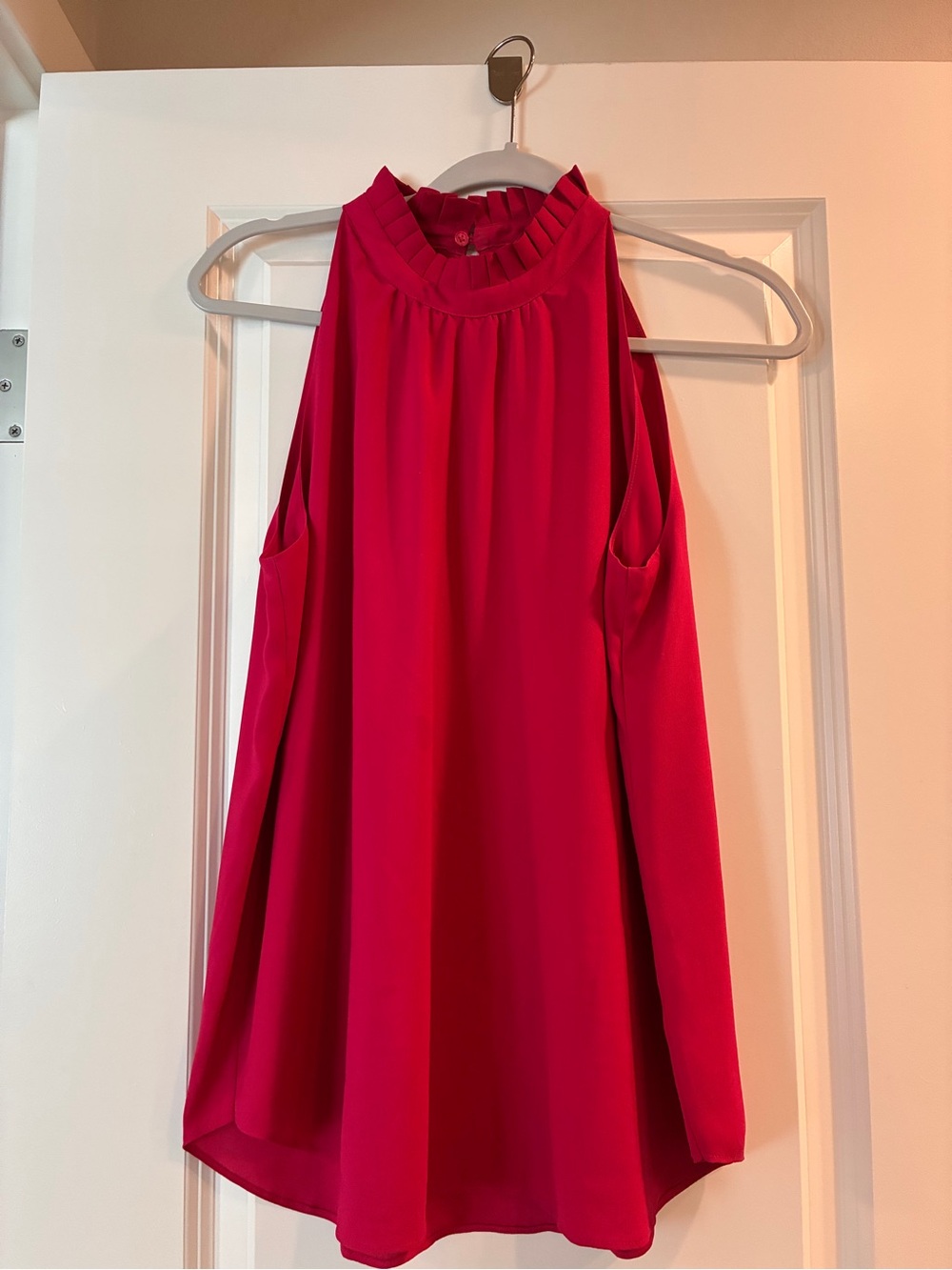 Ann Taylor Fuchsia Sleeveless Halter Top